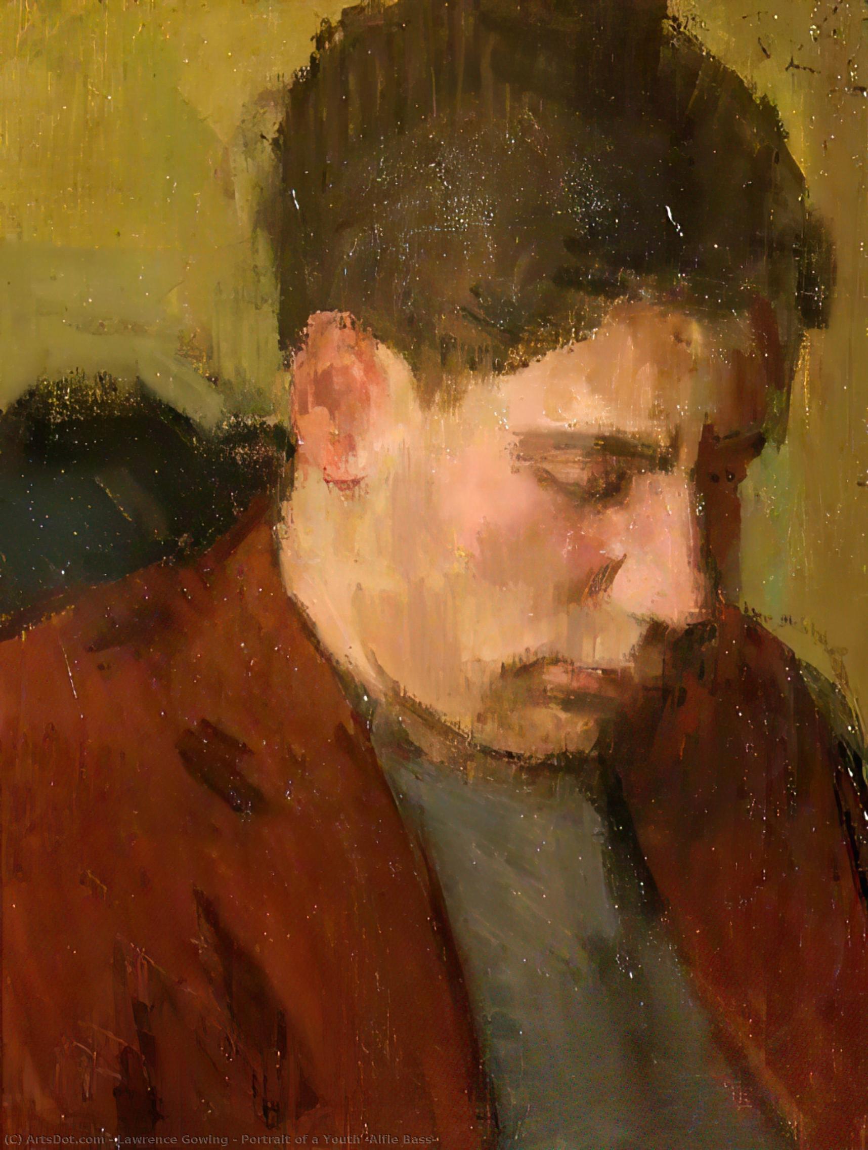WikiOO.org - Enciclopédia das Belas Artes - Pintura, Arte por Lawrence Gowing - Portrait of a Youth (Alfie Bass)