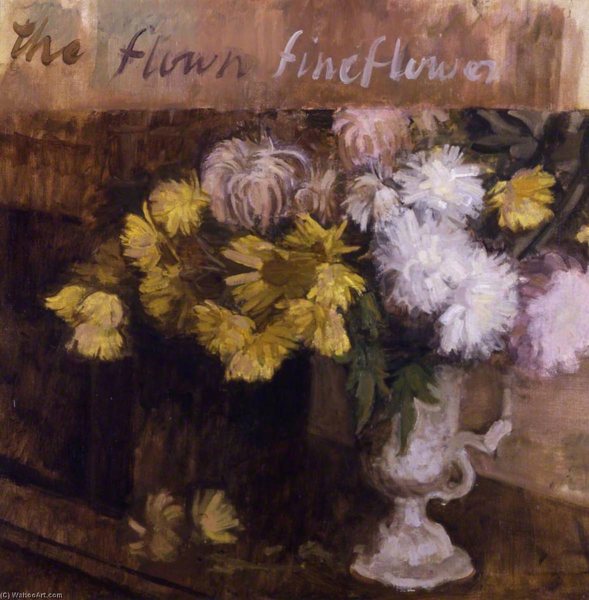 Wikioo.org - Bách khoa toàn thư về mỹ thuật - Vẽ tranh, Tác phẩm nghệ thuật Lawrence Gowing - Still Life Flowers