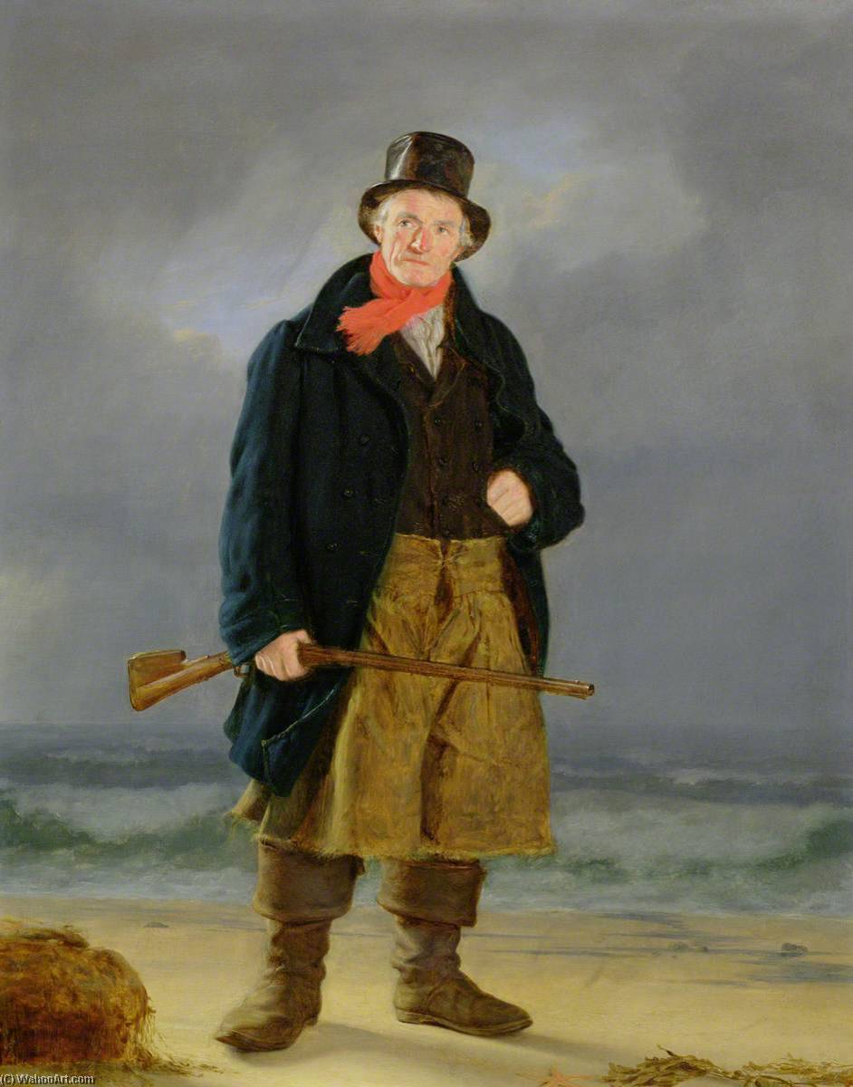 Wikioo.org - The Encyclopedia of Fine Arts - Painting, Artwork by Thomas Sword Good - A Fisherman with a Gun