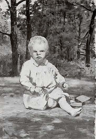 Wikioo.org - The Encyclopedia of Fine Arts - Painting, Artwork by Anna Richards Brewster - Small Blond Boy (Probably the Artist's Son), (painting)