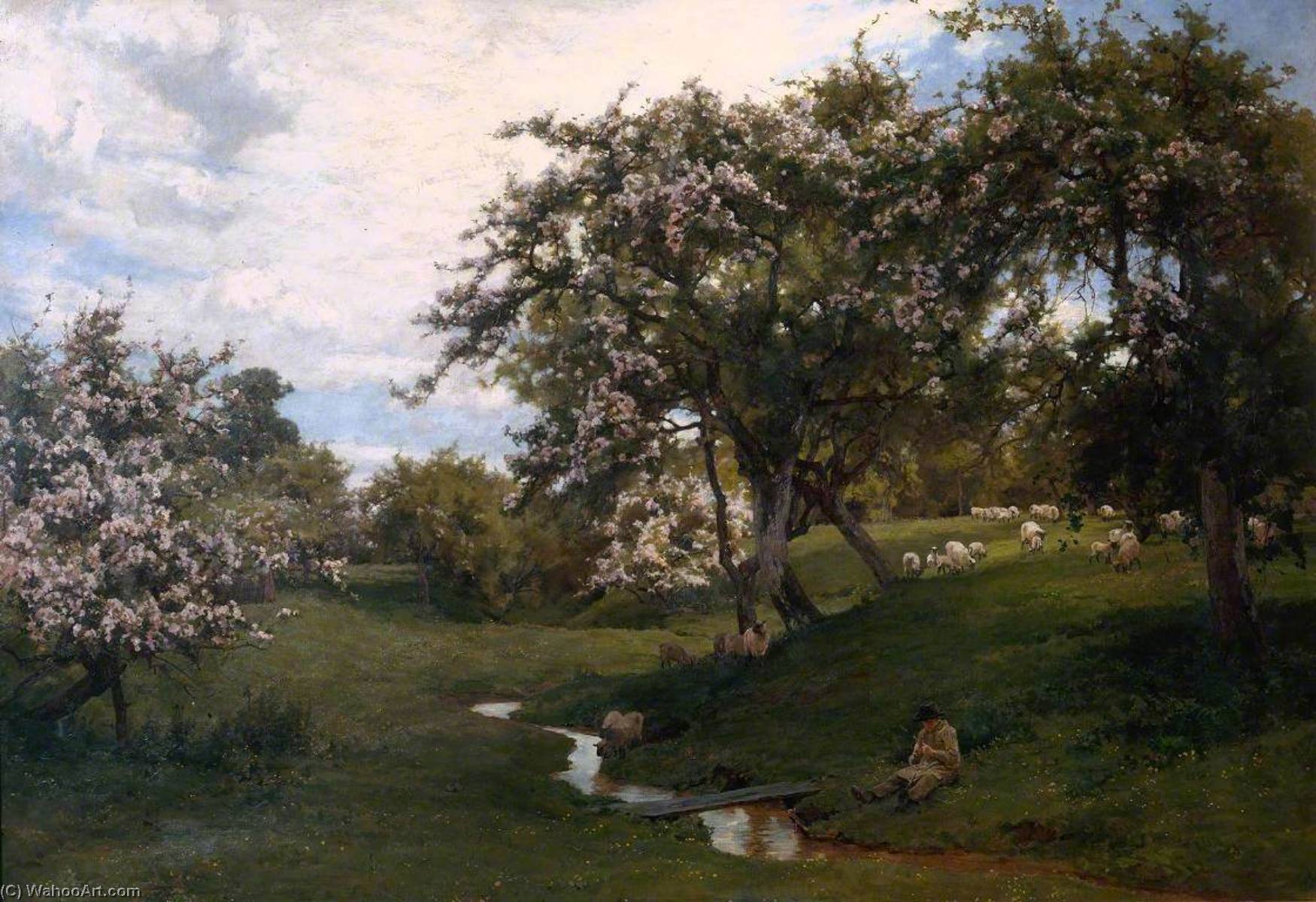 Wikioo.org - The Encyclopedia of Fine Arts - Painting, Artwork by Alfred William Parsons - 'When Nature Painted all Things Gay'