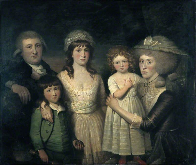 Wikioo.org - The Encyclopedia of Fine Arts - Painting, Artwork by Henry Singleton - James Boswell and his Family