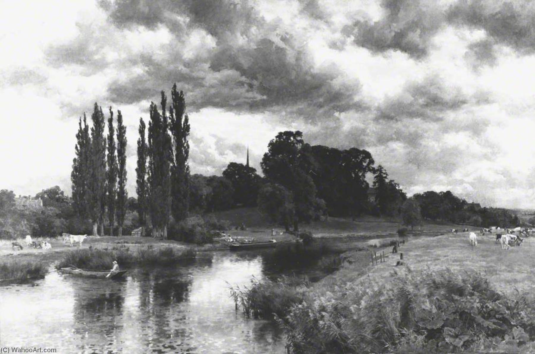 Wikioo.org - The Encyclopedia of Fine Arts - Painting, Artwork by Alfred William Parsons - Bredon on the Avon, Worcestershire