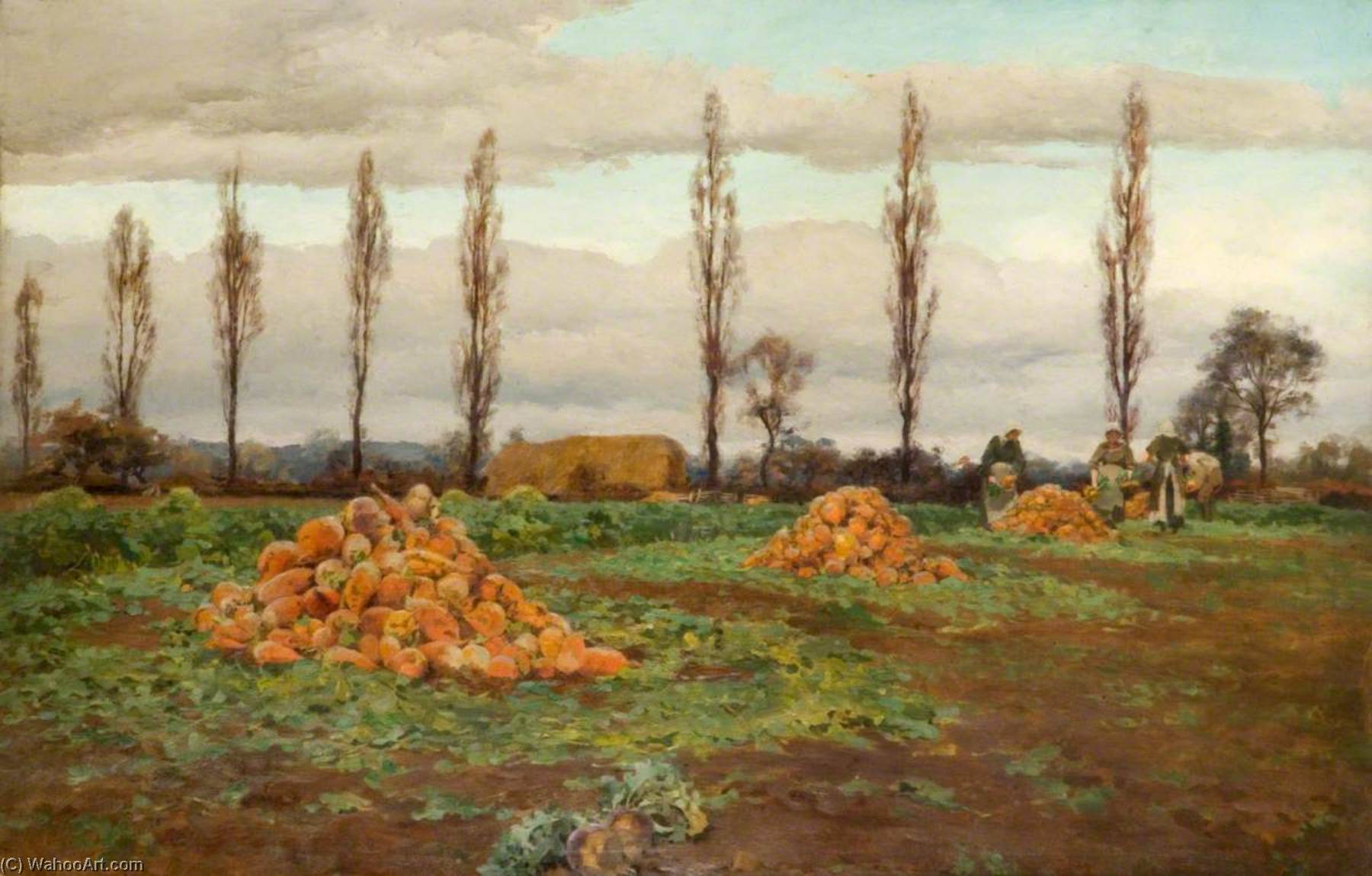 Wikioo.org - The Encyclopedia of Fine Arts - Painting, Artwork by Alfred William Parsons - The Swede Harvest
