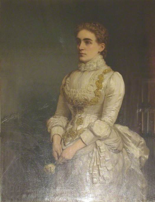 Wikioo.org - The Encyclopedia of Fine Arts - Painting, Artwork by Ernest Gustave Girardot - Lady Eleanor Rollit (d.1886)
