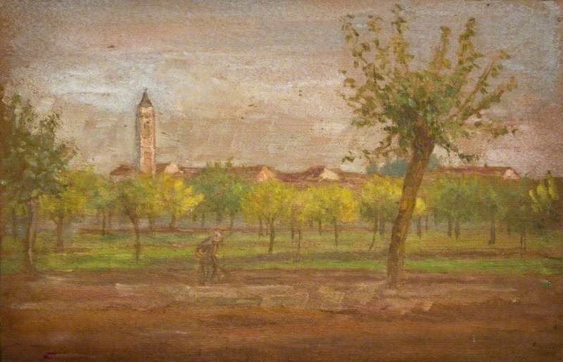 Wikioo.org - The Encyclopedia of Fine Arts - Painting, Artwork by Louisa Starr Canziani - The Village of Cairate, Lombardy