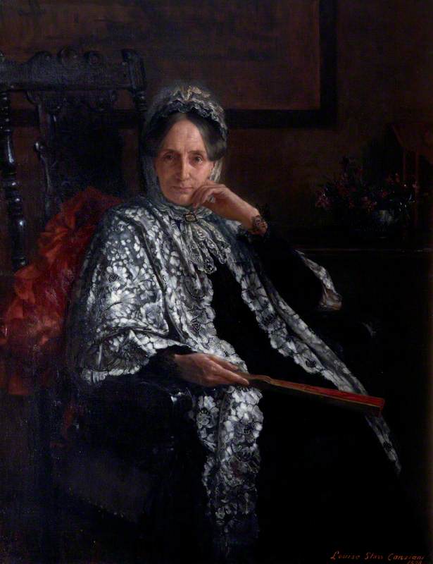 Wikioo.org – L'Enciclopedia delle Belle Arti - Pittura, Opere di Louisa Starr Canziani - signora george ha disegnato  NATA  maria  SBIRCIARE  1821–1896