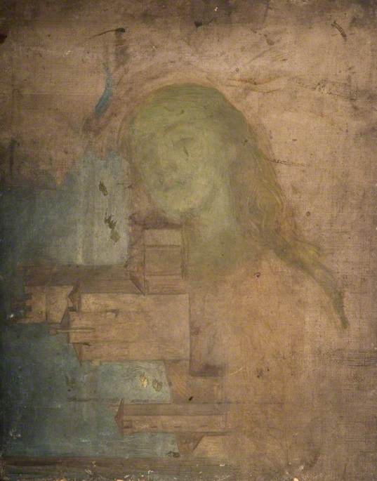 Wikioo.org - The Encyclopedia of Fine Arts - Painting, Artwork by Louisa Starr Canziani - Head of a Woman Superimposed over an Italian Building