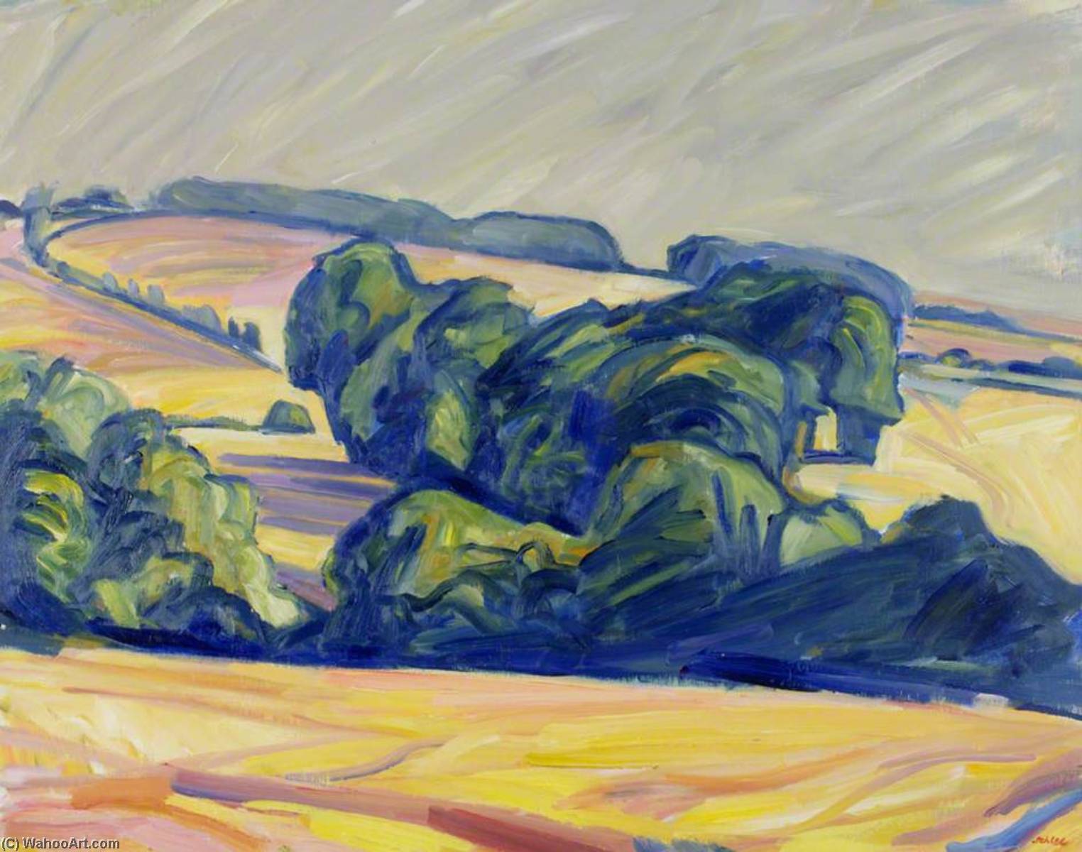 Wikioo.org - The Encyclopedia of Fine Arts - Painting, Artwork by Nick Schlee - The Ridgeway from Letcombe Basset