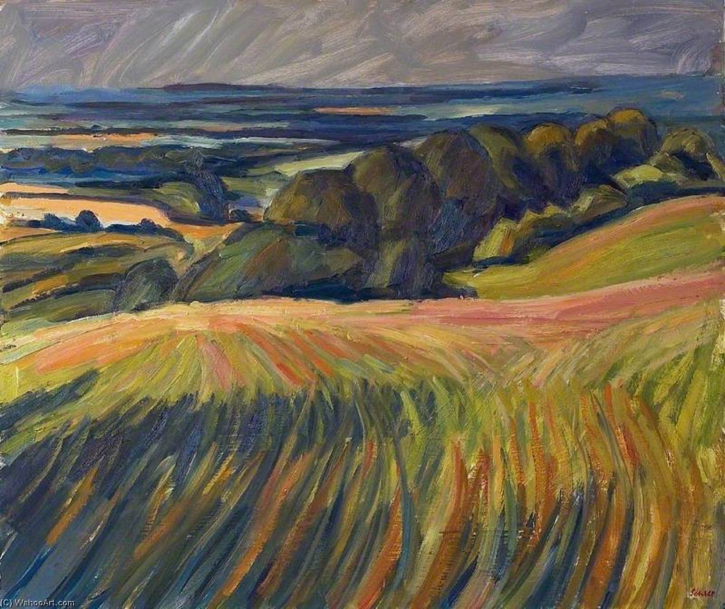 Wikioo.org - The Encyclopedia of Fine Arts - Painting, Artwork by Nick Schlee - Towards Letcombe Bassett, Oxfordshire