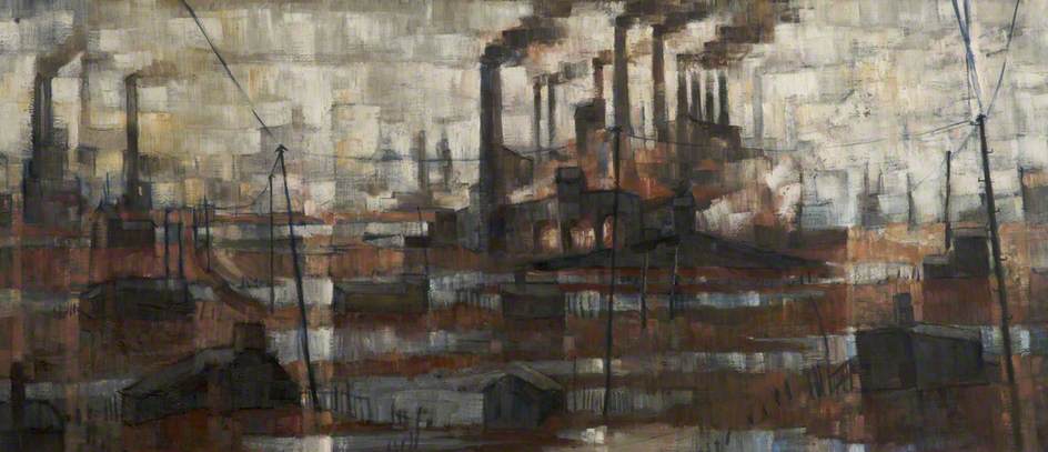 Wikioo.org - The Encyclopedia of Fine Arts - Painting, Artwork by Harold Riley - Trafford Park