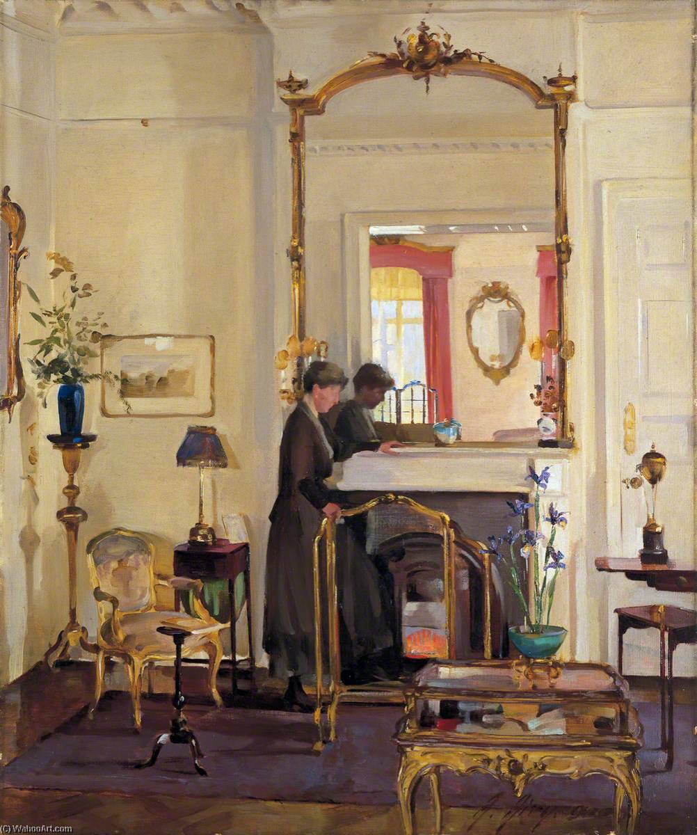 Wikioo.org - The Encyclopedia of Fine Arts - Painting, Artwork by Anna Airy - Interior with Mrs Charles Burnand