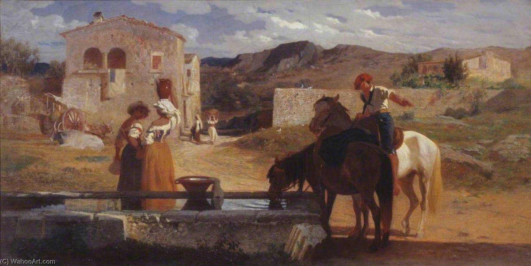 WikiOO.org - Encyclopedia of Fine Arts - Målning, konstverk George Heming Mason - Italian Landscape