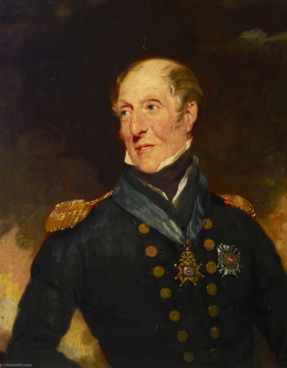 Wikioo.org - The Encyclopedia of Fine Arts - Painting, Artwork by Henry Wyatt - Rear Admiral Sir Charles Cunningham (1755–1834)