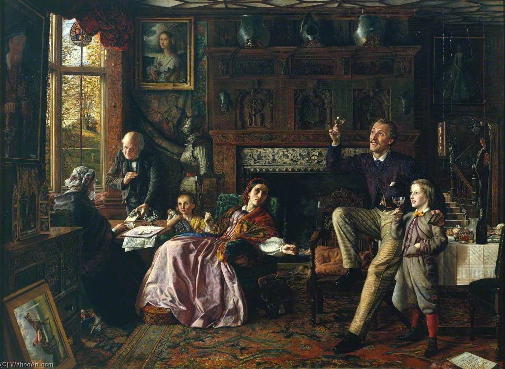 Wikioo.org – L'Encyclopédie des Beaux Arts - Peinture, Oeuvre de Robert Braithwaite Martineau - le dernier les jours dans  au  vieux  maison