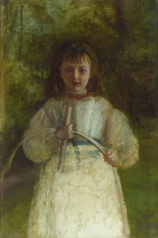 Wikioo.org - The Encyclopedia of Fine Arts - Painting, Artwork by Robert Braithwaite Martineau - Girl with a Hoop