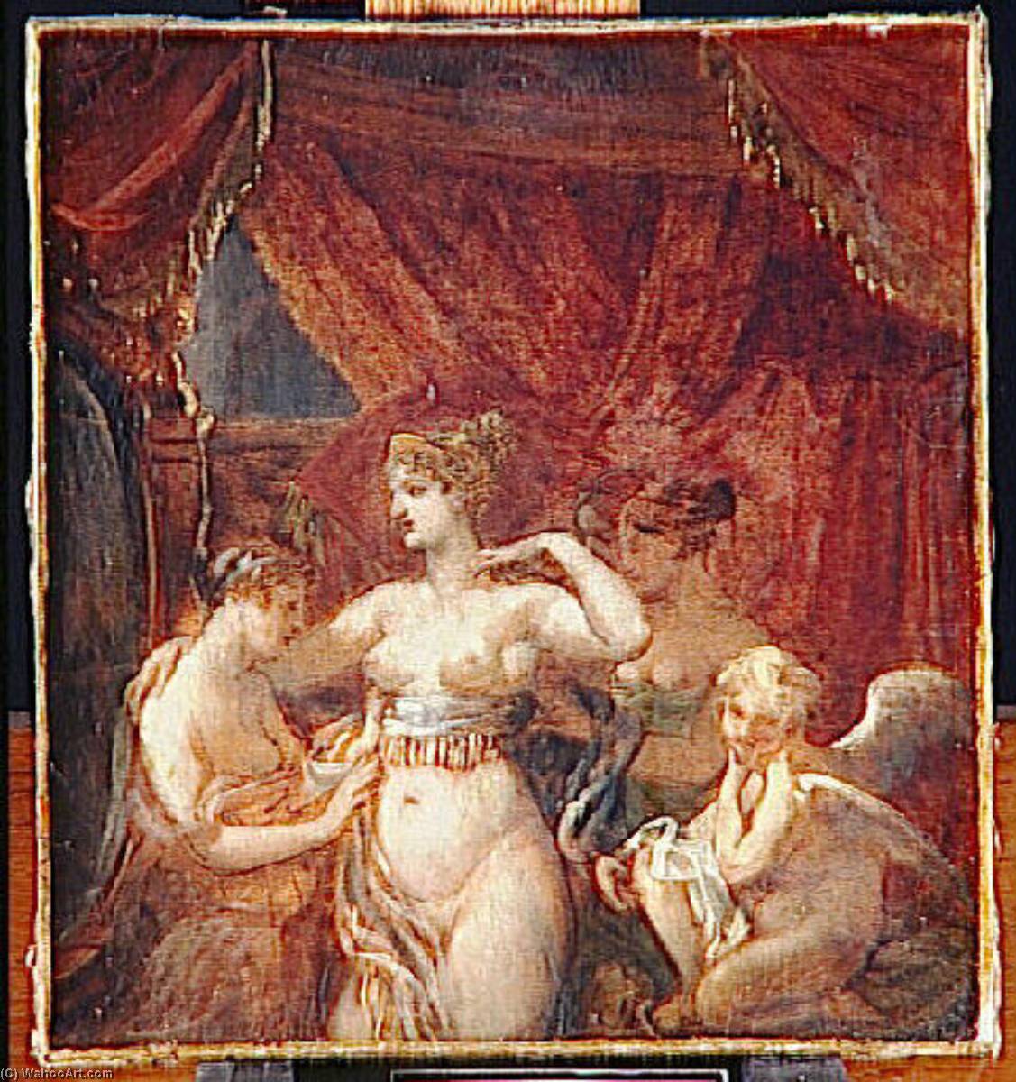 Wikioo.org - The Encyclopedia of Fine Arts - Painting, Artwork by Jean Baptiste Baron Regnault - La Toilette de Vénus