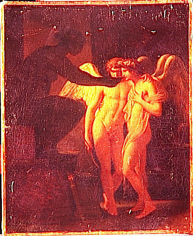 Wikioo.org - The Encyclopedia of Fine Arts - Painting, Artwork by Jean Baptiste Baron Regnault - L'HYMEN ET L'AMOUR BUVANT DANS LA COUPE DE L'AMITIE