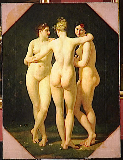 Wikioo.org - The Encyclopedia of Fine Arts - Painting, Artwork by Jean Baptiste Baron Regnault - LES TROIS GRACES