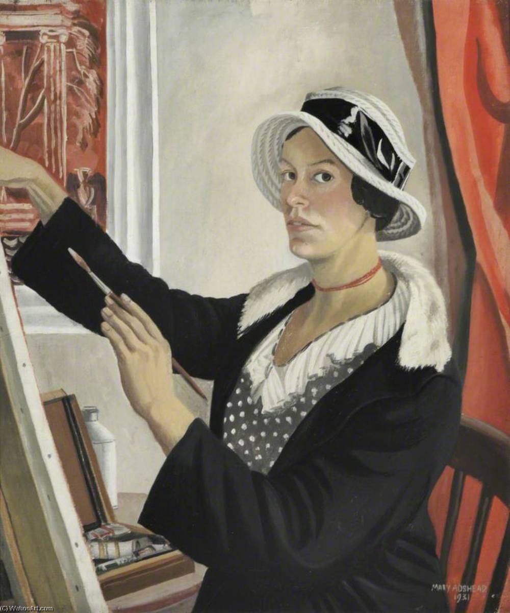 Wikioo.org – L'Encyclopédie des Beaux Arts - Peinture, Oeuvre de Mary Adshead - autoportrait