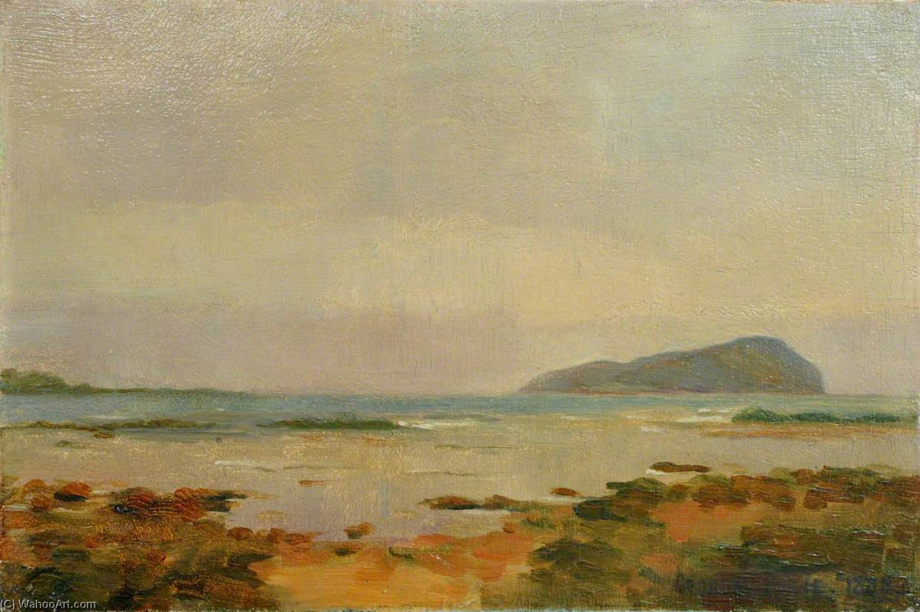 Wikioo.org - The Encyclopedia of Fine Arts - Painting, Artwork by George Pirie - The Island of Davaar from Campbeltown Loch