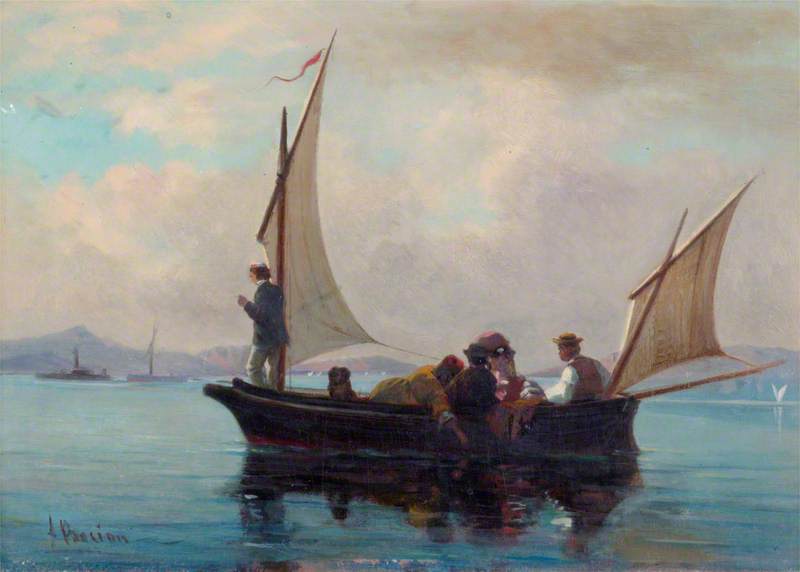 Wikioo.org - The Encyclopedia of Fine Arts - Painting, Artwork by Francois Bocion - A Sailing Boat