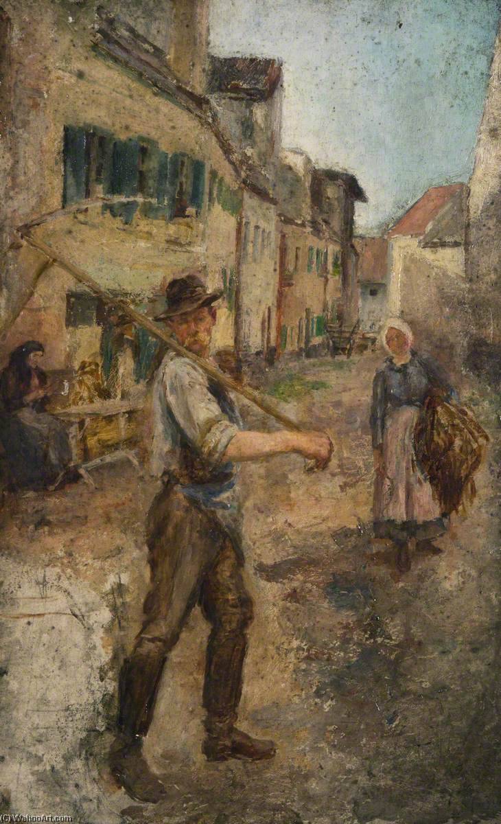 Wikioo.org - The Encyclopedia of Fine Arts - Painting, Artwork by James Kerr Lawson - Man with a Scythe