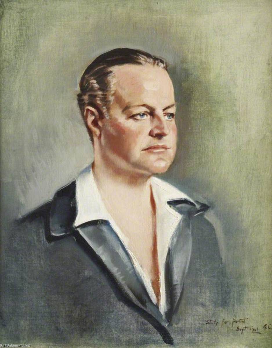 Wikioo.org - The Encyclopedia of Fine Arts - Painting, Artwork by Alexander Christie - Huttleston Rogers Broughton (1896–1966), 1st Lord Fairhaven (study)