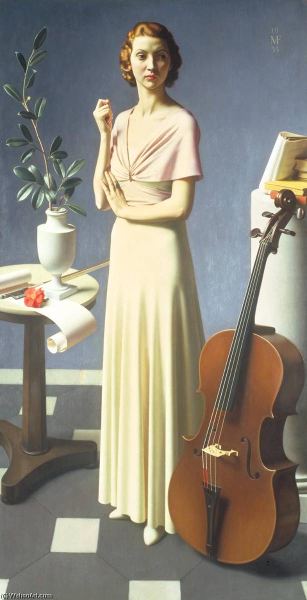 WikiOO.org - Encyclopedia of Fine Arts - Lukisan, Artwork Meredith Frampton - Portrait of a Young Woman