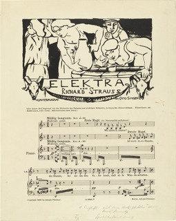 WikiOO.org - Encyclopedia of Fine Arts - Lukisan, Artwork Lovis Corinth (Franz Heinrich Louis) - Headpiece for Elektra Sheet of Music (Elektra Notenblatt)