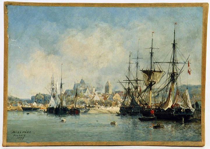 Wikioo.org – L'Encyclopédie des Beaux Arts - Peinture, Oeuvre de Jules Achille Noel - Le port de Fécamp