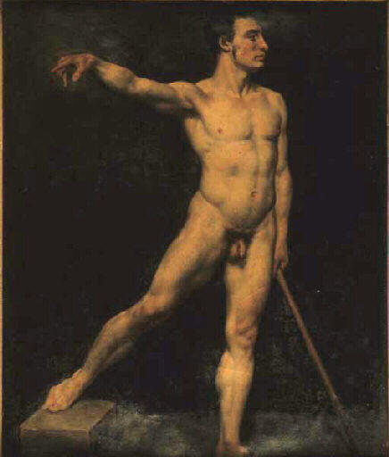 Wikioo.org - The Encyclopedia of Fine Arts - Painting, Artwork by Benoît-Hermogaste Molin - Académie masculine