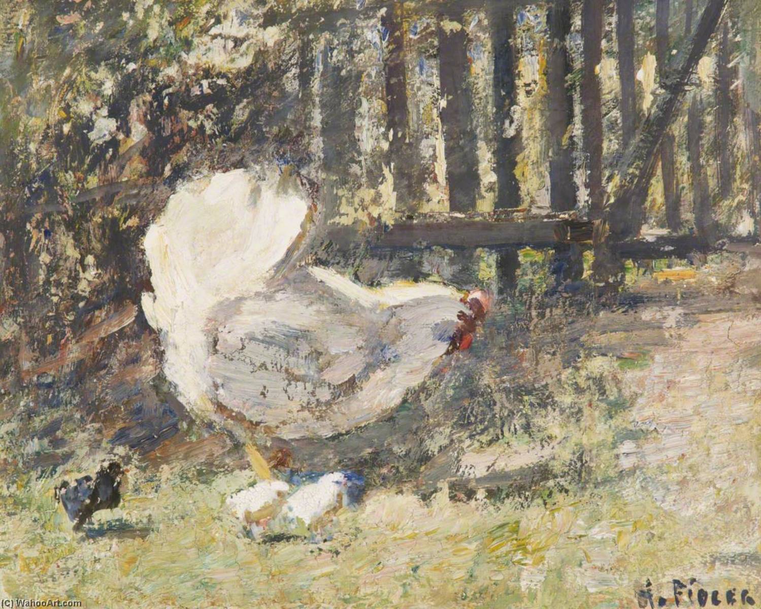 Wikioo.org - The Encyclopedia of Fine Arts - Painting, Artwork by Harry Fidler - Chickens