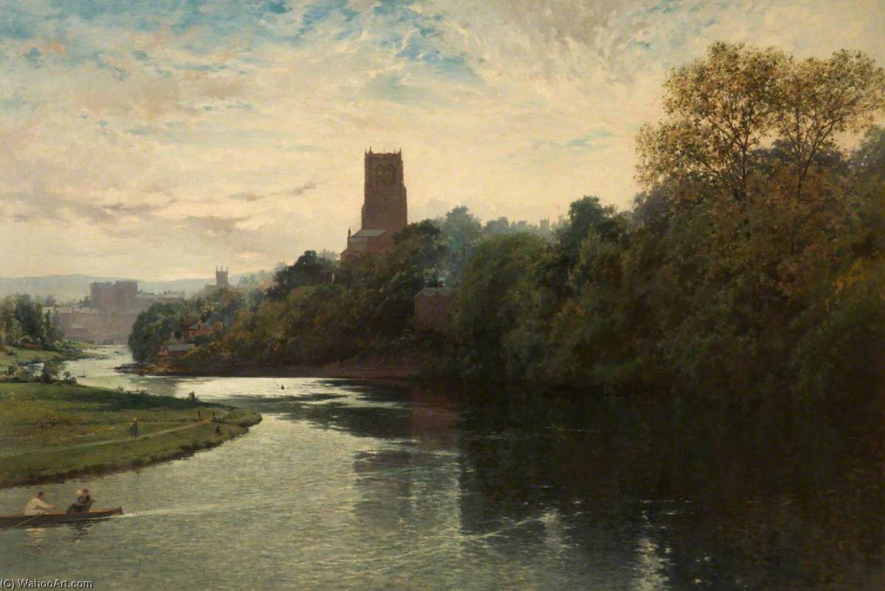 Wikioo.org - The Encyclopedia of Fine Arts - Painting, Artwork by John Finnie - Chester with St John's Church