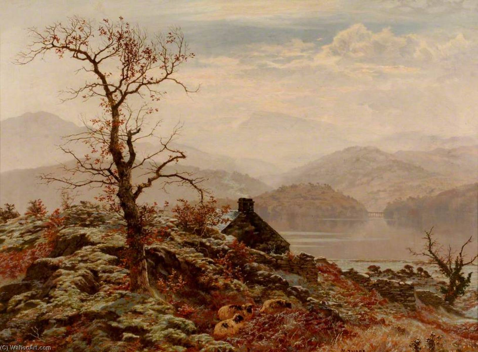 Wikioo.org - The Encyclopedia of Fine Arts - Painting, Artwork by Martin Snape - Winter Highland Scene