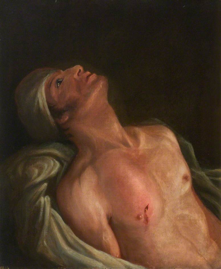 Wikioo.org - The Encyclopedia of Fine Arts - Painting, Artwork by Charles Bell - The Wounded following the Battle of Corunna Gunshot Wound of Scapula