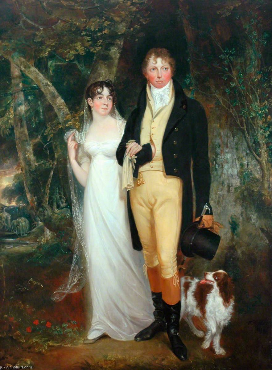 WikiOO.org - אנציקלופדיה לאמנויות יפות - ציור, יצירות אמנות William Armfield Hobday - Captain and Mrs Edmund Burnham Pateshall
