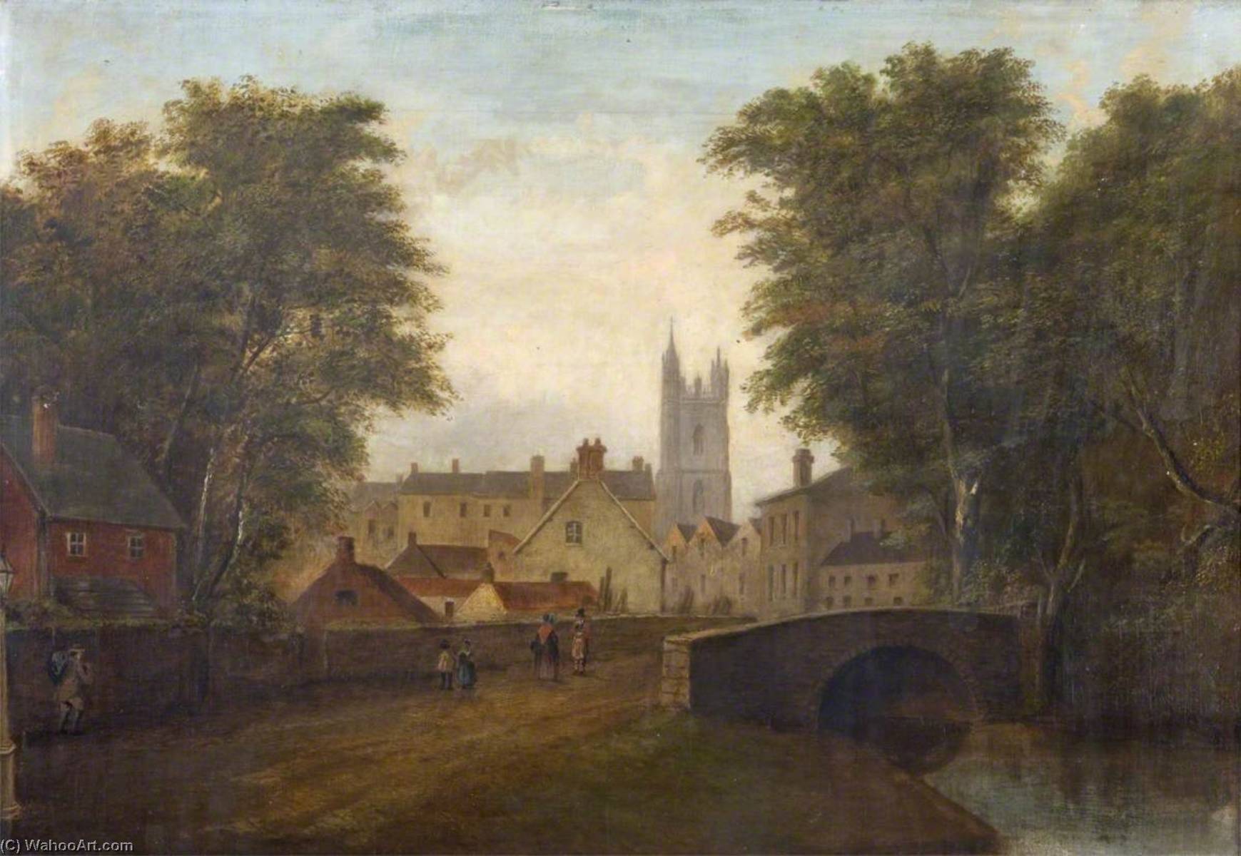 Wikioo.org - The Encyclopedia of Fine Arts - Painting, Artwork by Alexander Wilson - Cardiff from the North Road