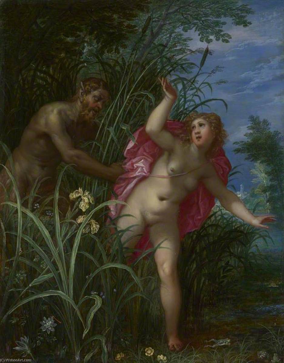 WikiOO.org - Encyclopedia of Fine Arts - Maľba, Artwork Hendrick Van Balen - Pan pursuing Syrinx