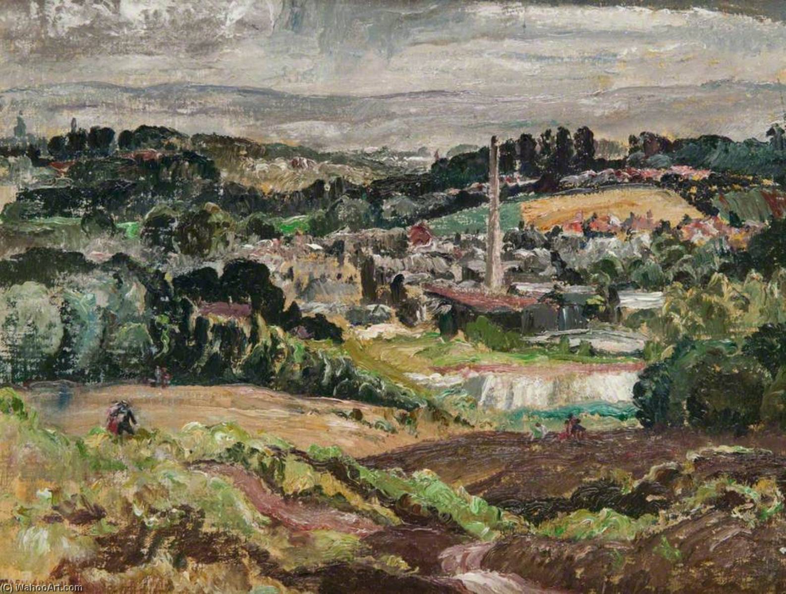 Wikioo.org - The Encyclopedia of Fine Arts - Painting, Artwork by Mary Nicol Neill Armour - Milngavie from Drumclog Moor