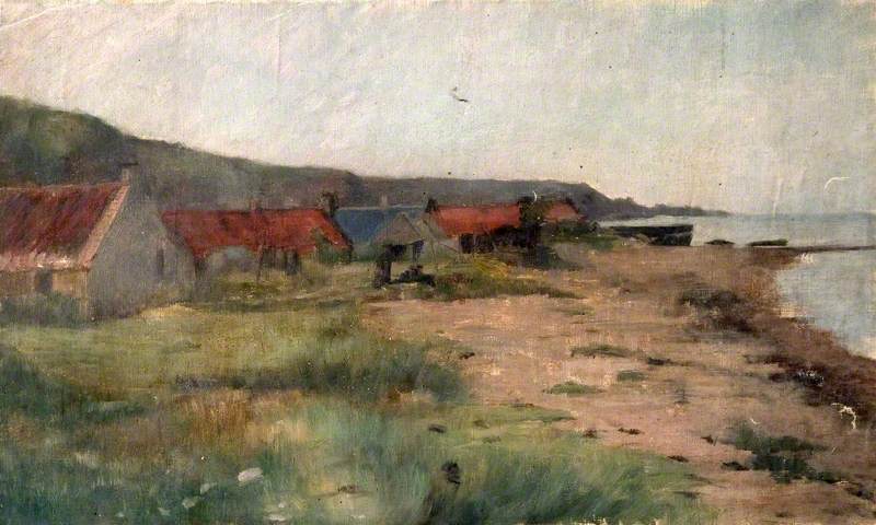 Wikioo.org - The Encyclopedia of Fine Arts - Painting, Artwork by Wilfrid Williams Ball - Cottages near Shore Line
