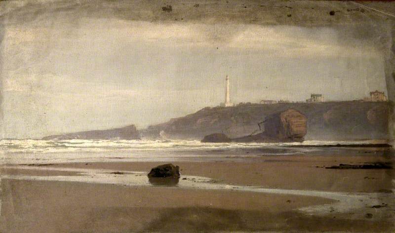 Wikioo.org - The Encyclopedia of Fine Arts - Painting, Artwork by Wilfrid Williams Ball - Coastal Scene with a Lighthouse