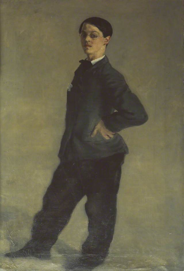Wikioo.org - The Encyclopedia of Fine Arts - Painting, Artwork by Albert Rutherston - Self Portrait of the Artist at the Age of 16
