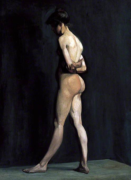 Wikioo.org - The Encyclopedia of Fine Arts - Painting, Artwork by Albert Rutherston - Female Figure Standing