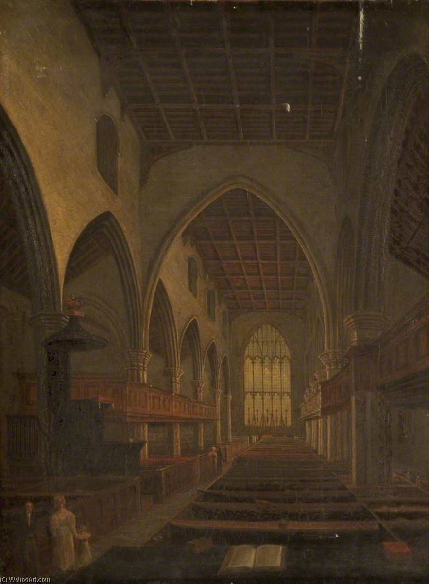 Wikioo.org - The Encyclopedia of Fine Arts - Painting, Artwork by John Henderson - St Mary's Church, Lancaster