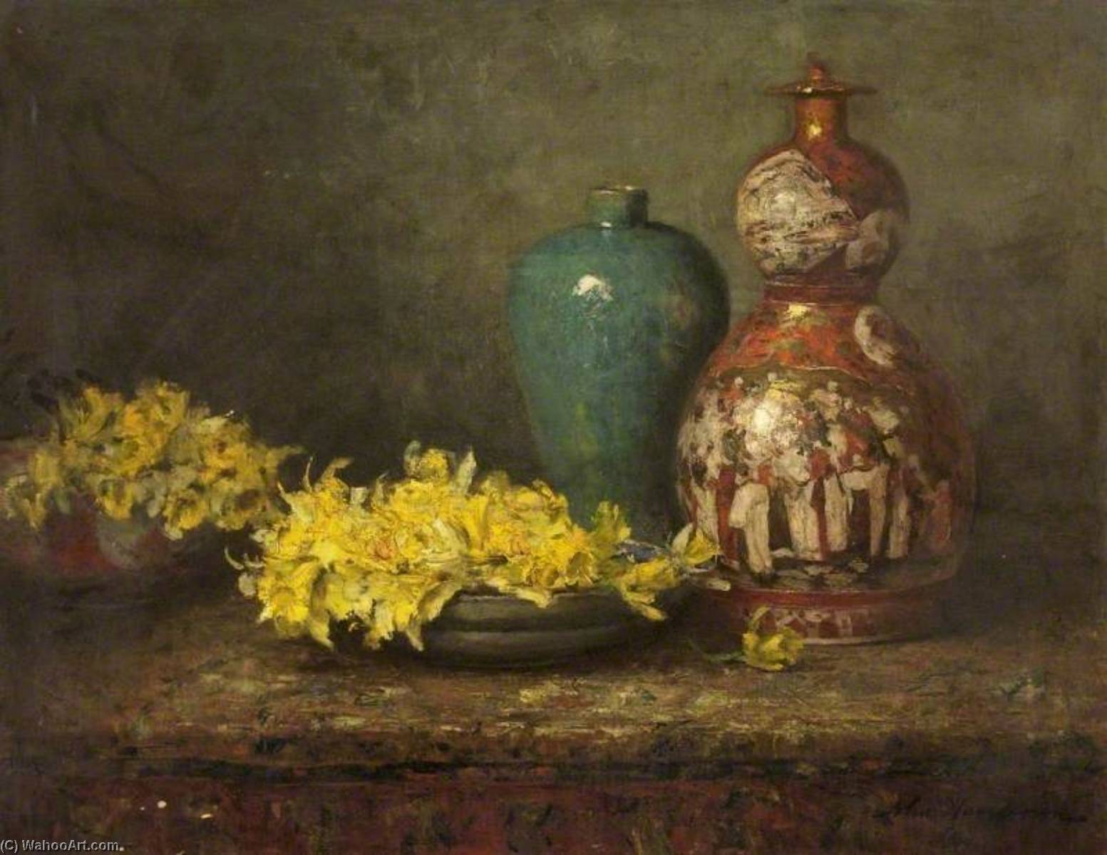 Wikioo.org - The Encyclopedia of Fine Arts - Painting, Artwork by John Henderson - Daffodils