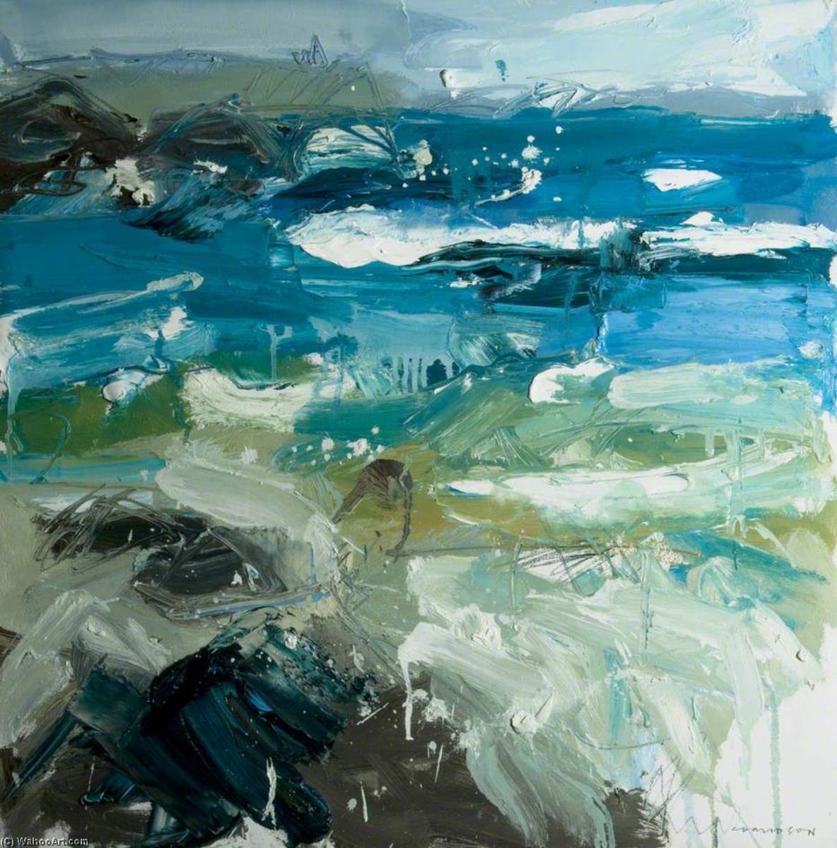 Wikioo.org - The Encyclopedia of Fine Arts - Painting, Artwork by Colin Davidson - The Atlantic from Portstewart
