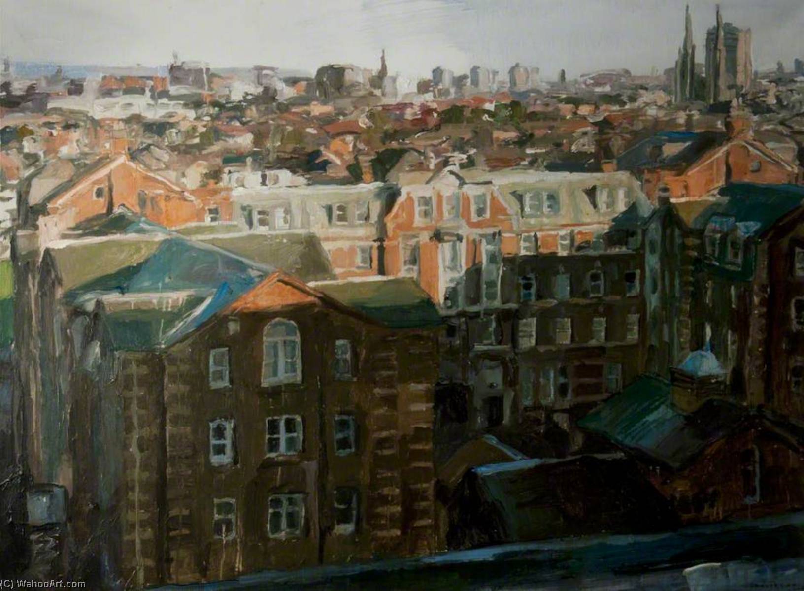 Wikioo.org - The Encyclopedia of Fine Arts - Painting, Artwork by Colin Davidson - Towards Divis Tower from the Royal Victoria Hospital
