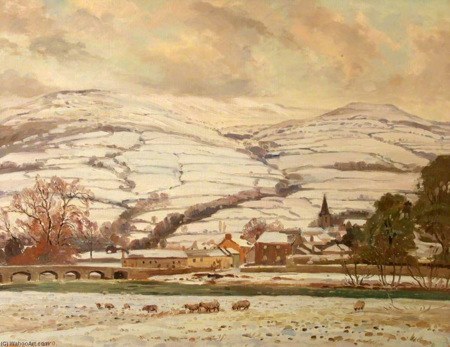 Wikioo.org - The Encyclopedia of Fine Arts - Painting, Artwork by Donald Henry Floyd - Crickhowell Snow