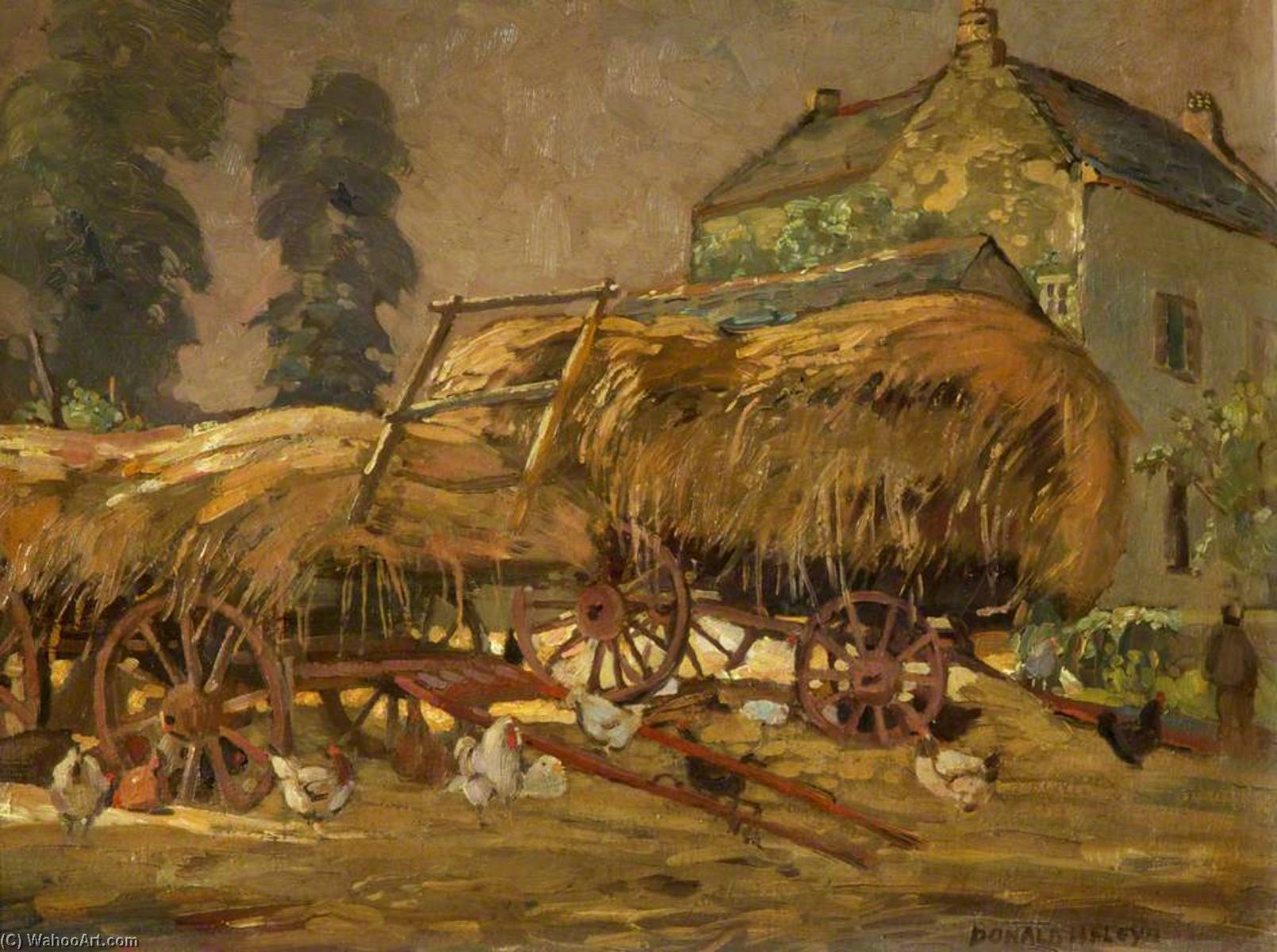 Wikioo.org - The Encyclopedia of Fine Arts - Painting, Artwork by Donald Henry Floyd - Hay Wagons